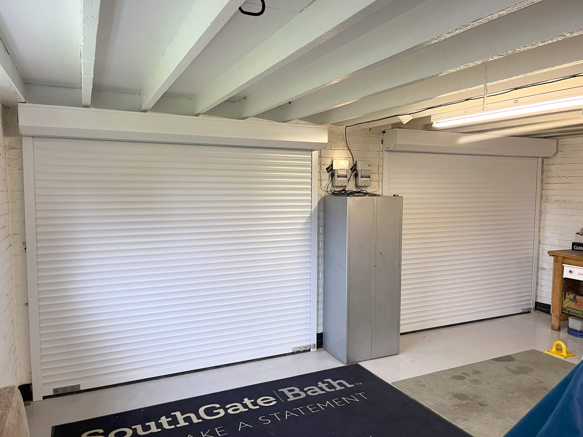 Double insulated garage door - inside