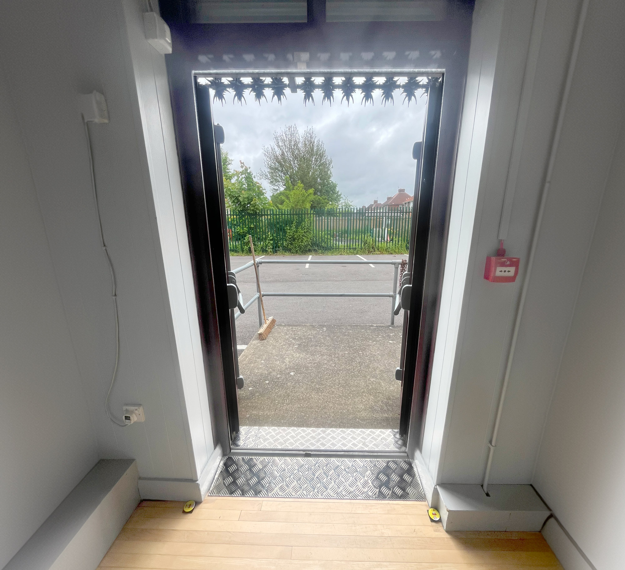 Double fire doors - inside